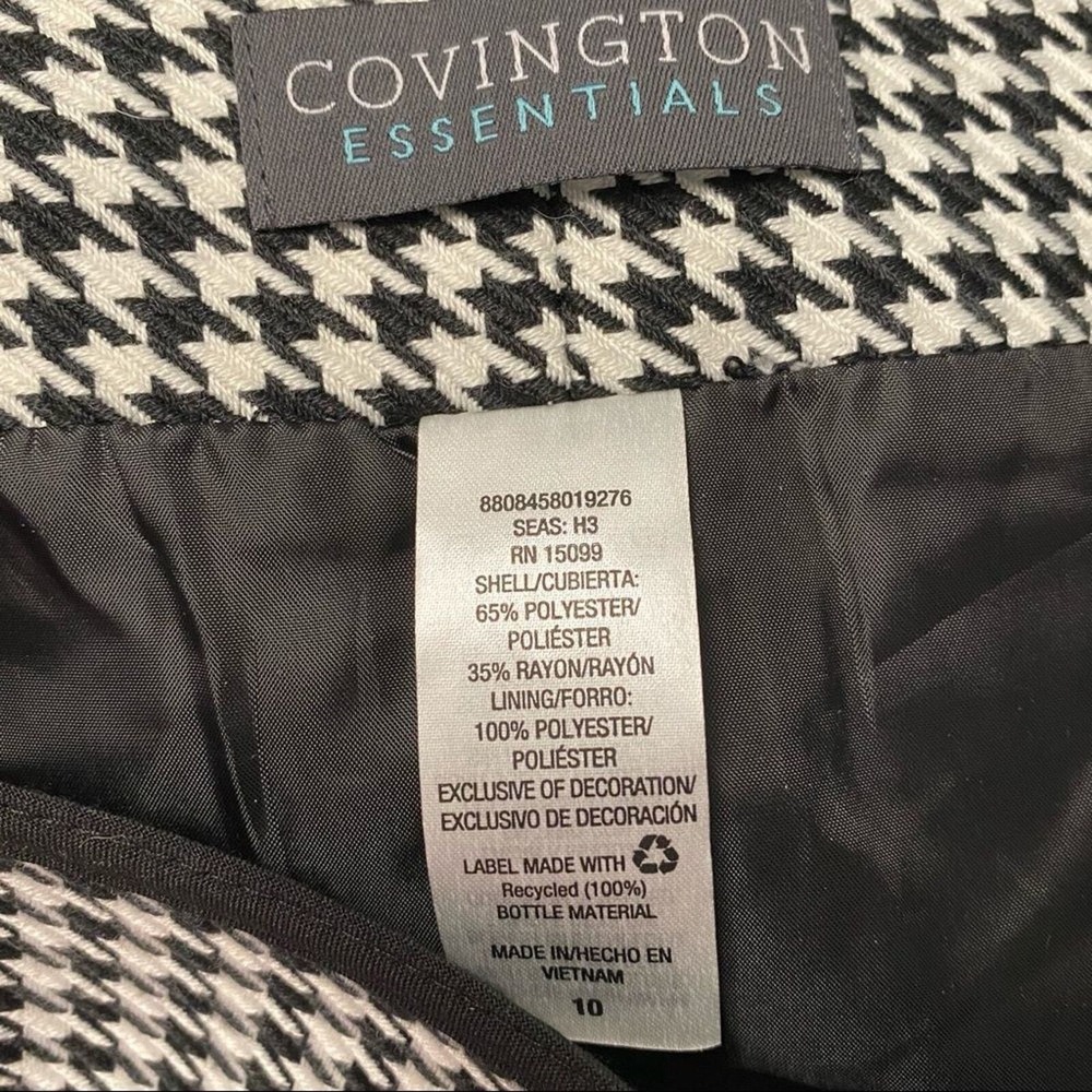 Covington Essentials Women Sz 10 Houndstooth Prin… - image 3